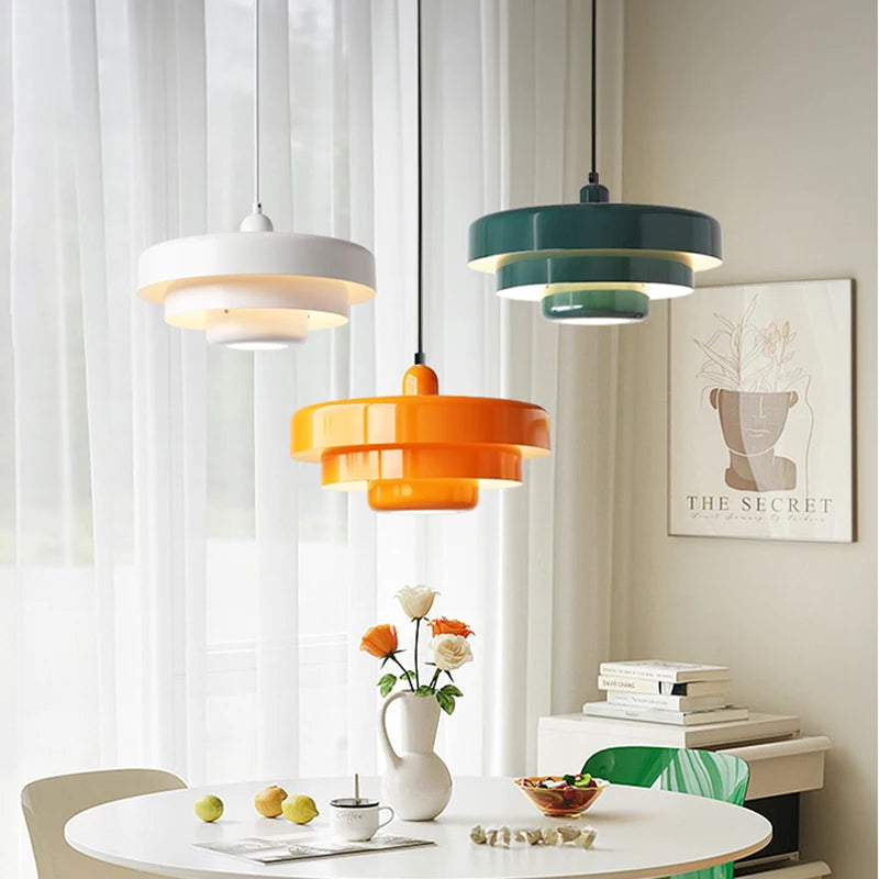 Lustre Suspension Rétro Médiéval — Bar Café Restaurant — LED Multicouleur