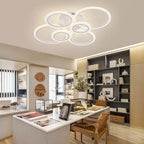 Lustre Anneau LED Design Contemporain — Flush Mount Salon — Chambre et Cuisine