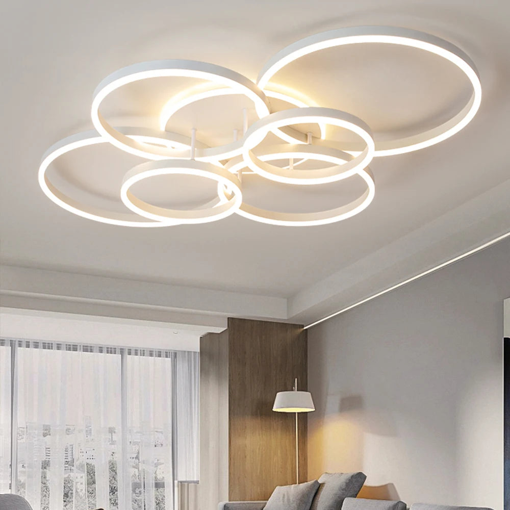 Lustre pour Salon Moderne — Blanc