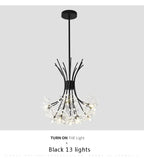 Lustre Cristal Ancien — 13 ampoules doré