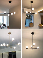 Lustre Noir Moderne — Verre