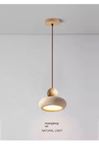 Suspension Pierre d'Agate Naturelle — Design Vintage Unique — Chambre et Restaurant
