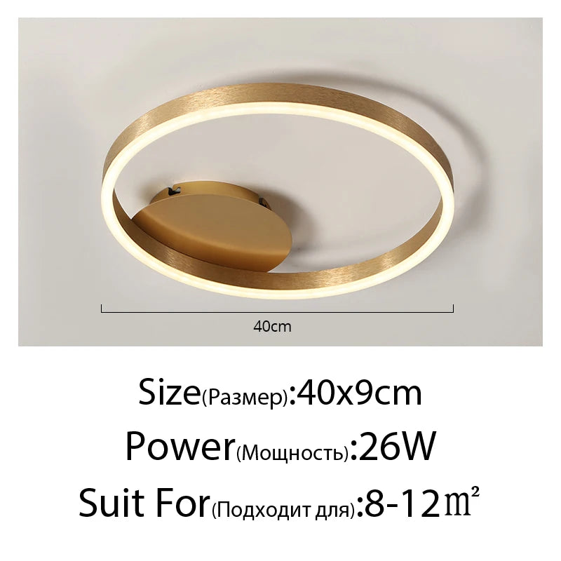 Lustre Chambre Ado — Plafonnier Anneau LED