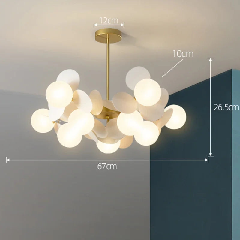 Lustre Araignée Design — Moderne — 5 ampoules Multicolore