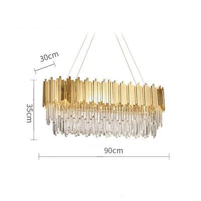 Lustre Cristal Design — Moderne — Oval 150cm