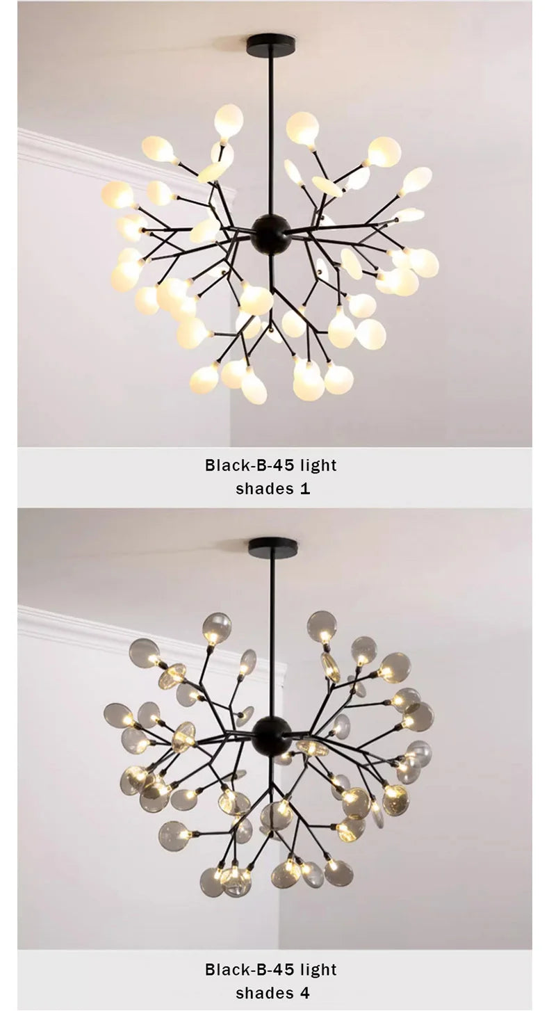 Lustre Fer Forgé — Lustre Branches LED