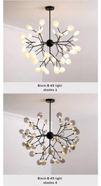 Lustre Fer Forgé — Lustre Branches LED