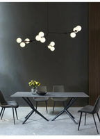 Lustre Boule Design — Noir 24 ampoules