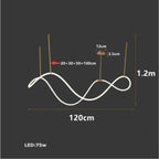 Lustre Cuisine Industriel — Nordique — Doré 150 cm A