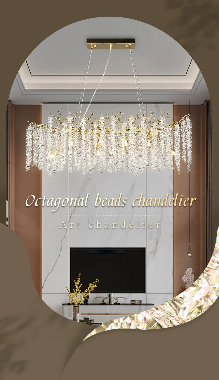 Lustre Cristal Ancien — Métal
