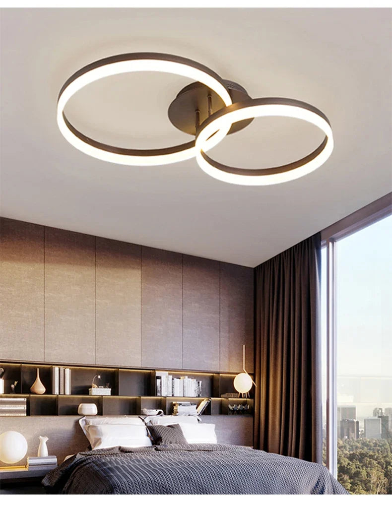 Lustre Design LED — Métal — 2 anneaux 30 40