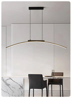 Suspension Arc LED Design Élégant — Luminosité Réglable — Salle à Manger