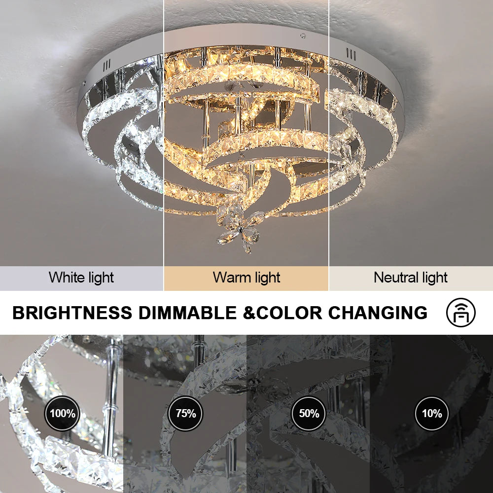 Lustre LED Cristal — Verre