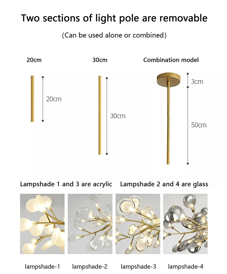 Lustre Fer Forgé — Lustre Branches LED