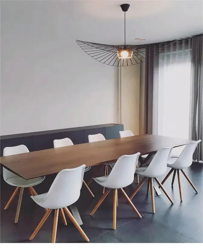Lustre Paille — Suspension Chapeau Paille
