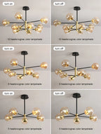 Lustre Boule Verre Design — Ambre Applique