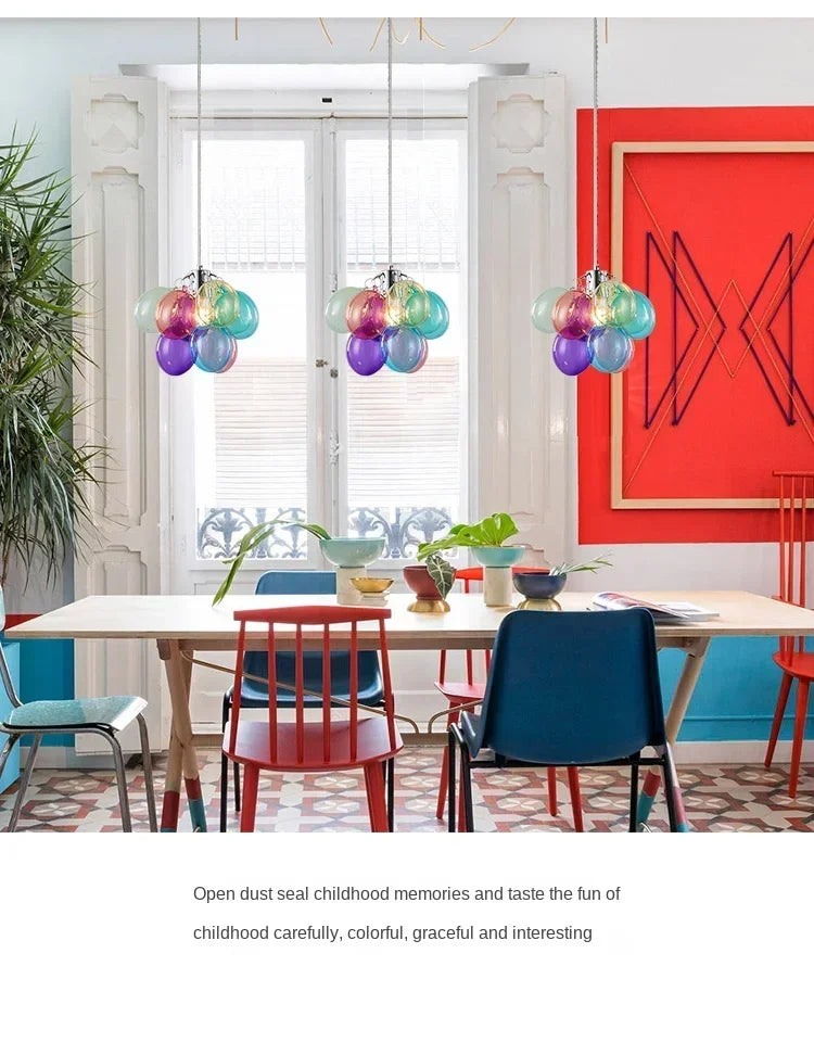 Lustre Coloré — Plafonnier Nordique Design