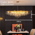 Lustre Araignée Design — Cristal — Longueur 150cm