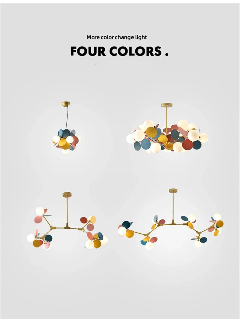 Lustre Araignée Design — Moderne — 10 ampoules blanc