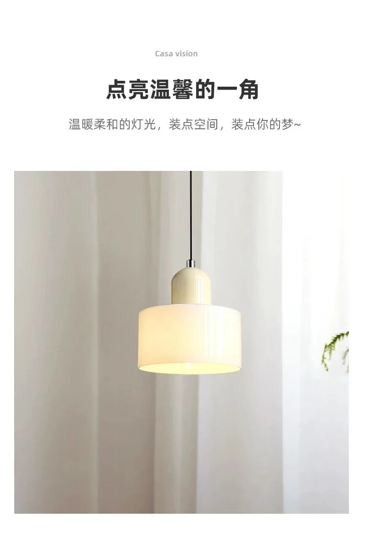 Suspension Verre Nordique Design Long — Chambre et Restaurant — E27