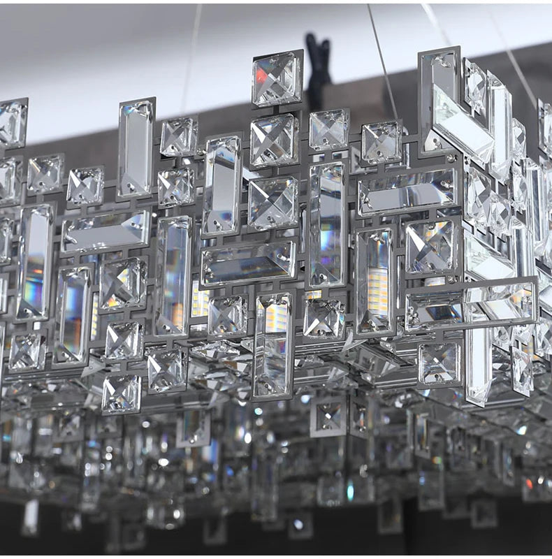Lustre Salle à Manger Cristal — Métal