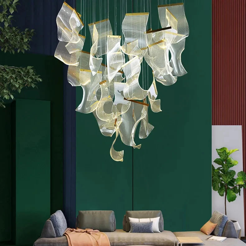 Lustre LED Moderne Salon — Escalier