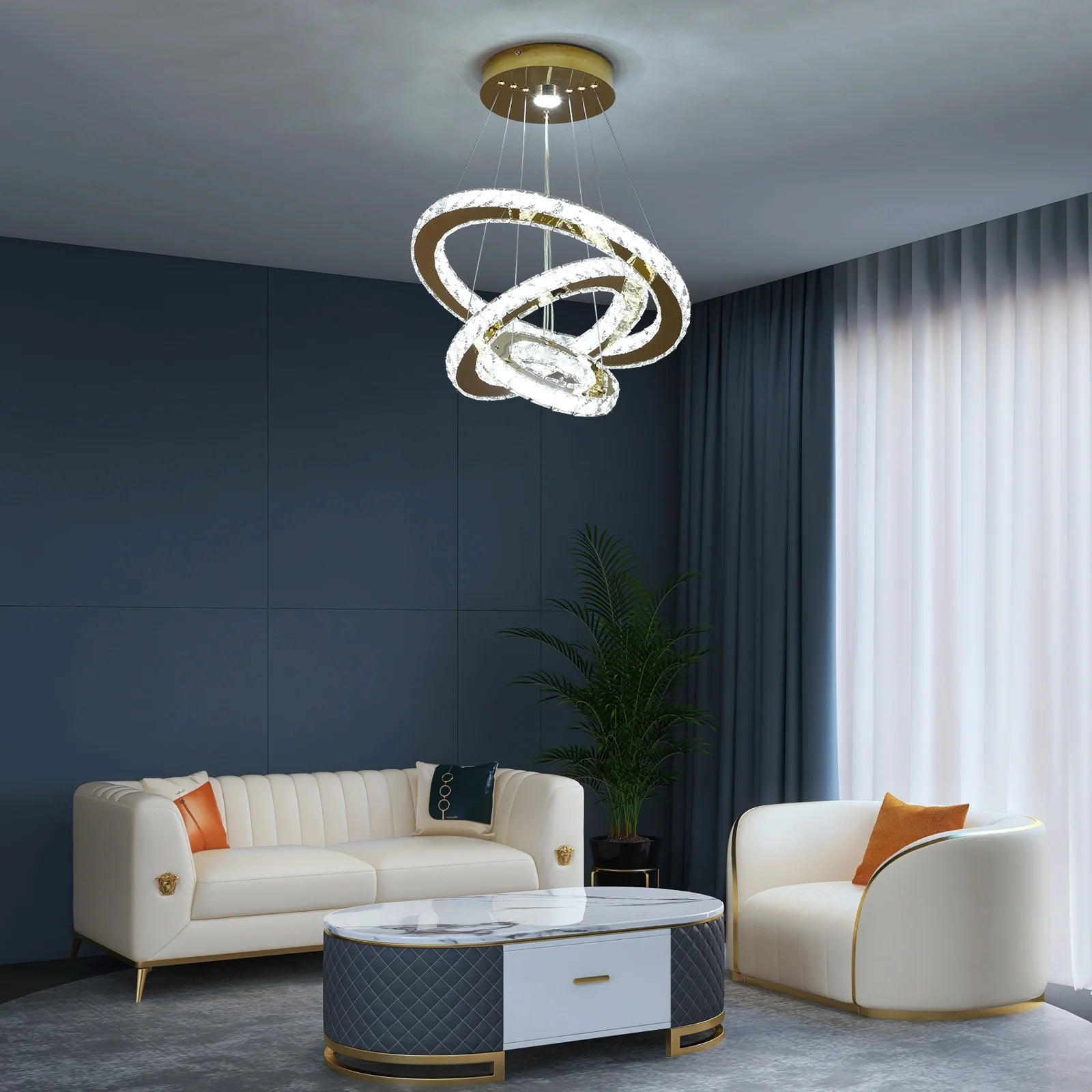 Lustre LED Cristal — Entrée