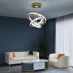 Lustre Cristal Français Luxe - Suspension Dorée Chromée 40cm LED