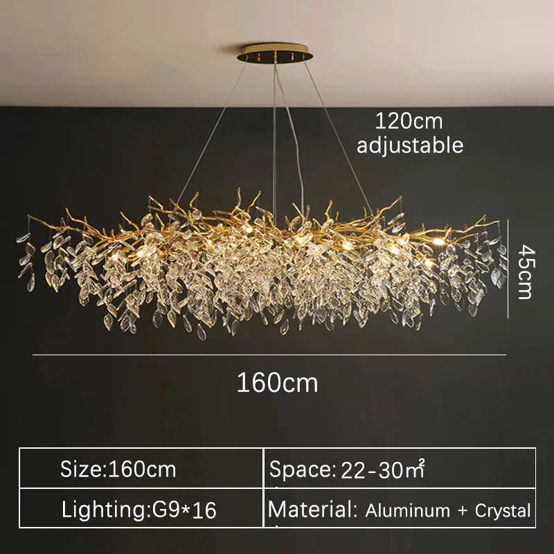 Grand Lustre Salle à Manger — Cristal Grand Format