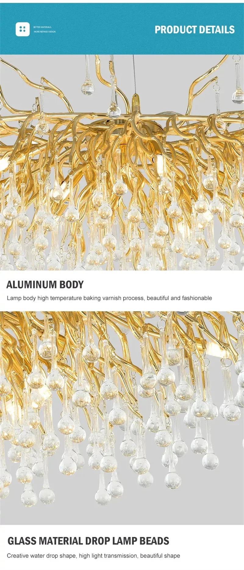 Lustre Araignée Design — Cristal — Rond 100cm