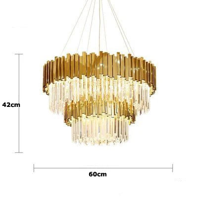 Lustre Cristal Design — Moderne — Oval 150cm