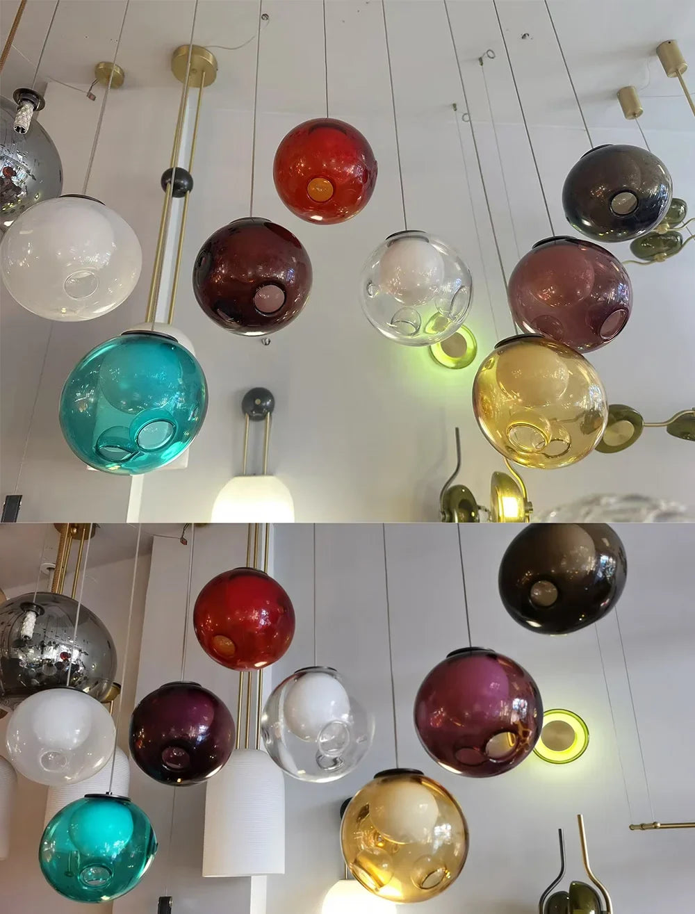 Lustre Design LED — Verre — 16 ampoules Applique murale