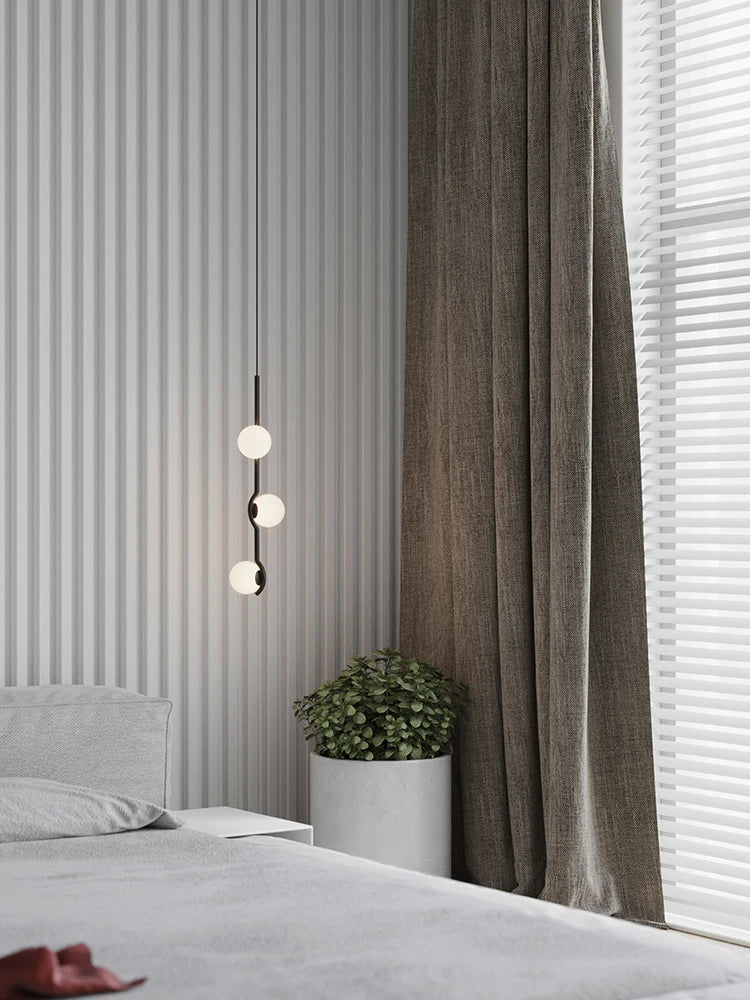 Lustre Noir Moderne — Verre