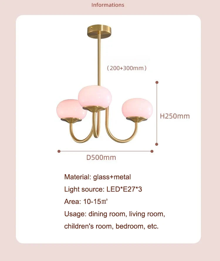 Lustre Chambre Adulte — LED — C doré 3 ampoules