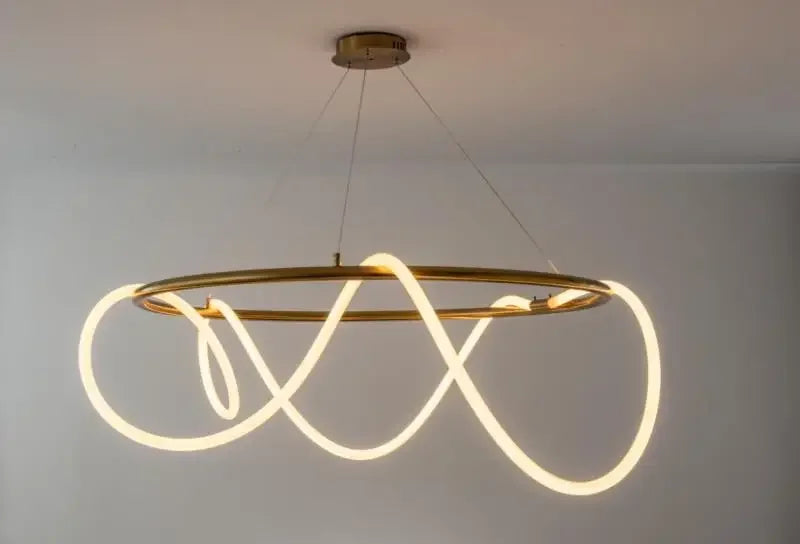 Lustre Cuisine Industriel — Nordique — Doré 150 cm A