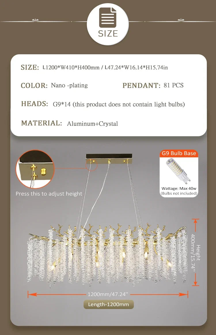 Lustre Cristal Ancien — Métal