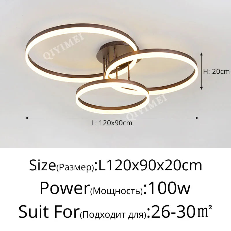 Lustre Design LED — Métal — 1 anneau 50cm