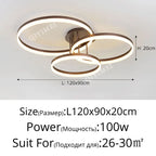 Lustre Design LED — Métal — 3 anneaux 40 50 60