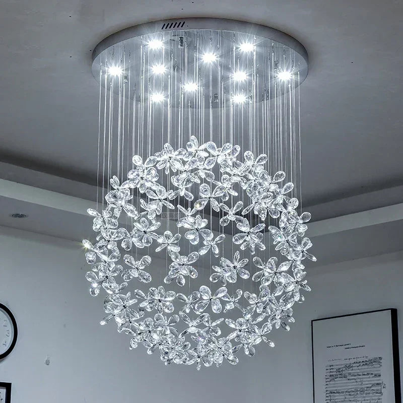 Lustre Cristal Moderne — Escalier