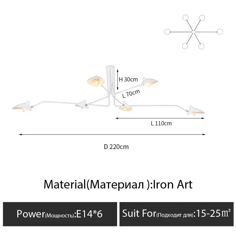 Plafonnier Salon Moderne — Plafonnier Nordique Design