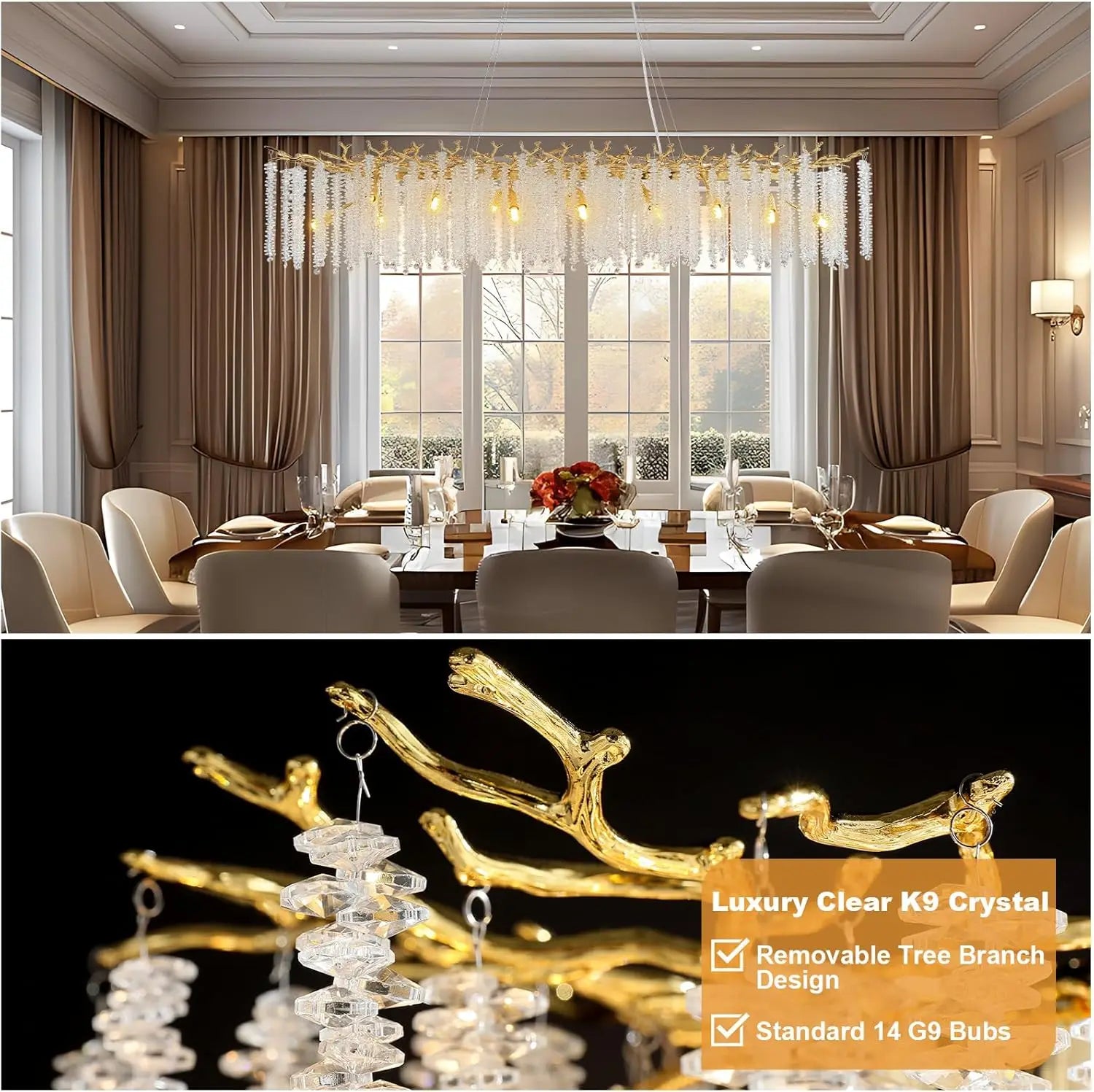 Lustre Cristal Salon