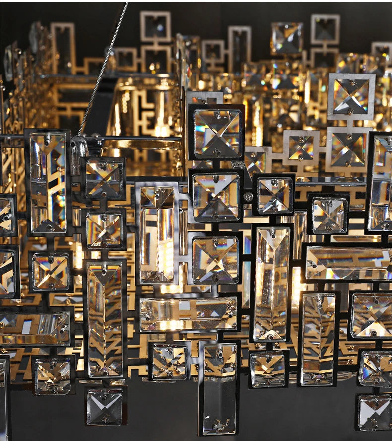 Lustre Salle à Manger Cristal — Métal