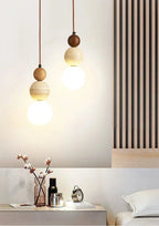Suspension Design Bauhaus Crème — Pierre et Bois Médiéval — Chambre et Bar