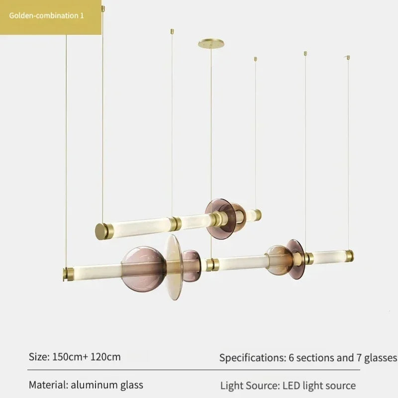 Lustre pour Salon Moderne — Verre