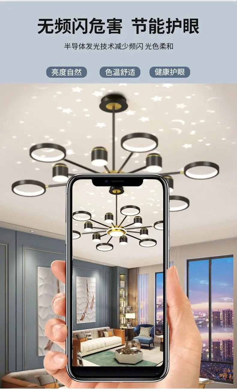 Lustre Moderne LED — Blanc