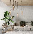 Lustre Aluminium Design — Métal — 9 ampoules