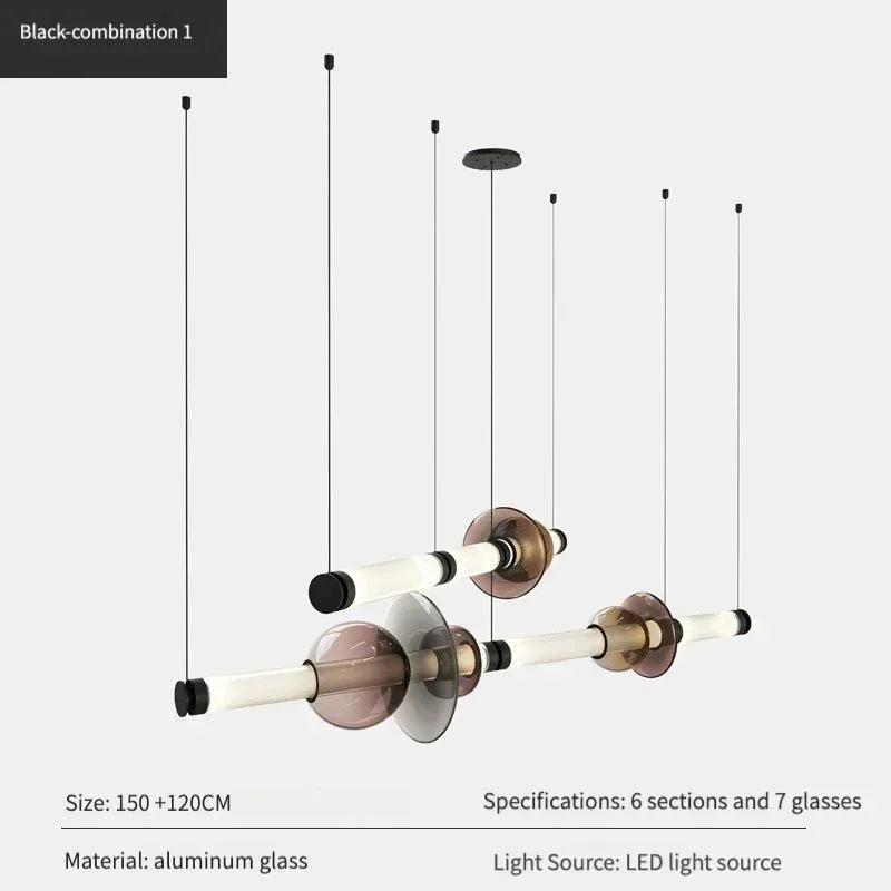 Lustre pour Salon Moderne — Verre
