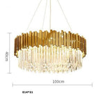 Lustre Cristal Design — Moderne — Oval 150cm