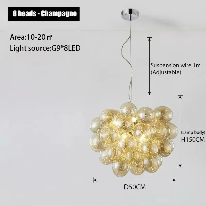 Lustre Design Salle à Manger — Nordique — 3 ampoules