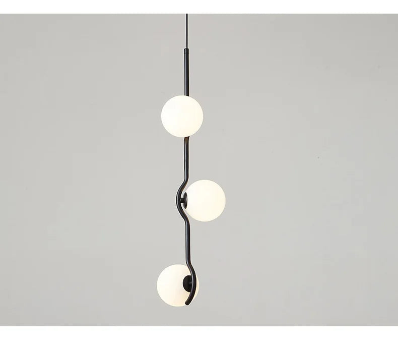 Lustre Noir Moderne — Verre